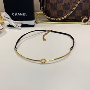 Stella & Dot Gold and Black Choker Necklace